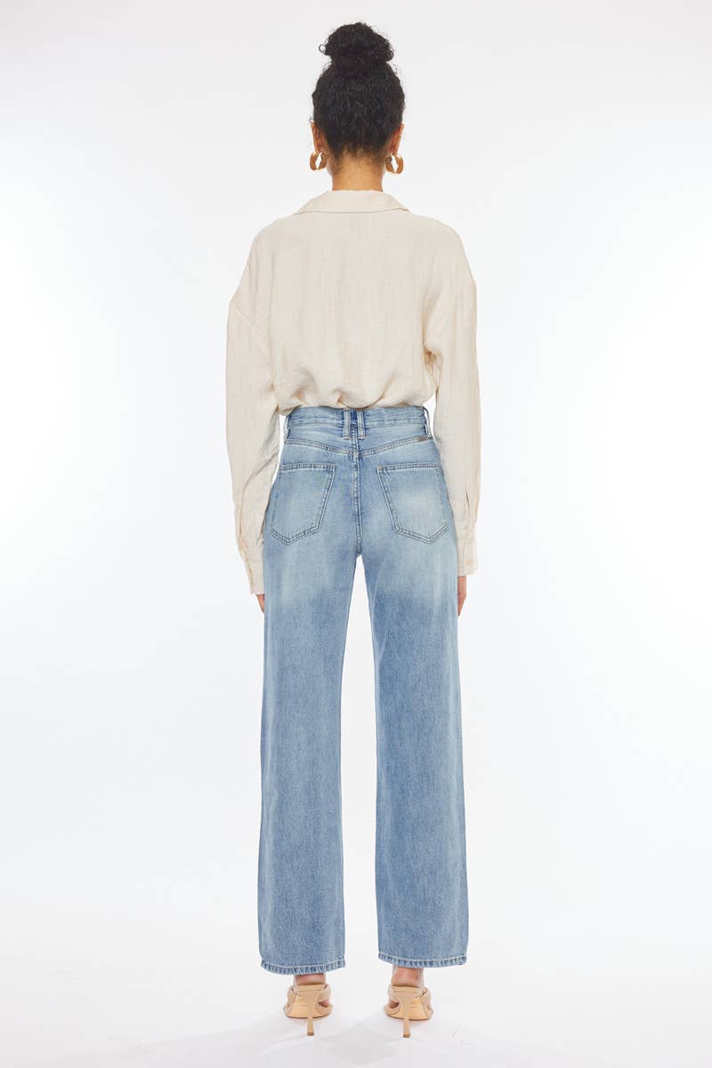 KANCAN 90'S WIDE LEG STRAIGHT JEANS