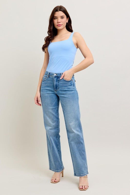 Tummy Control Vintage Wash Straight