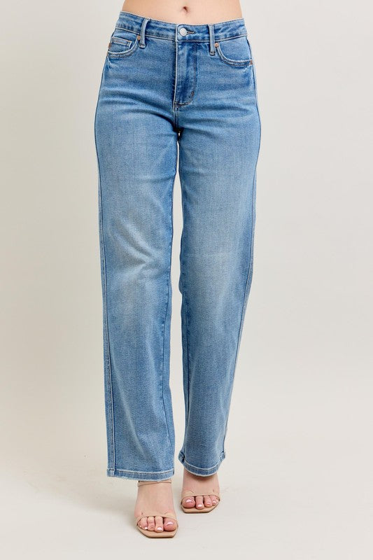 Tummy Control Vintage Wash Straight