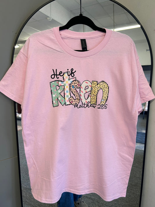 "He Is Risen" Short Sleeve T-Shirt