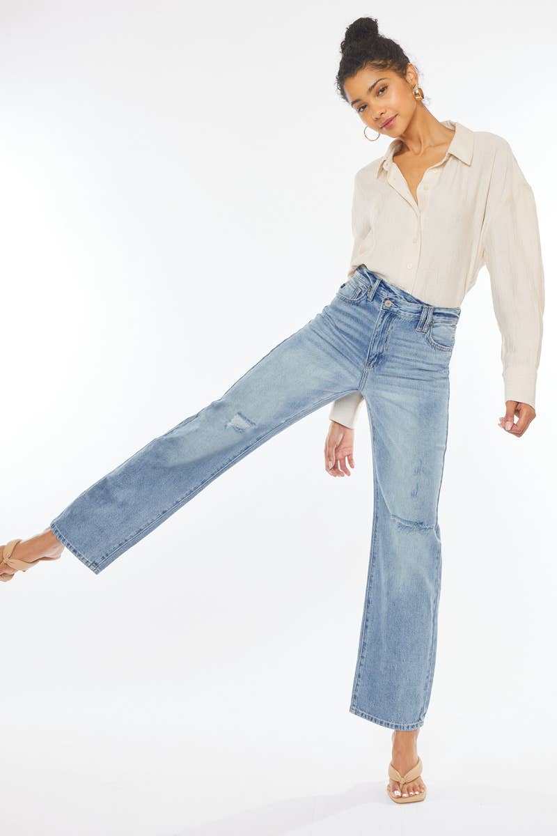KANCAN 90'S WIDE LEG STRAIGHT JEANS