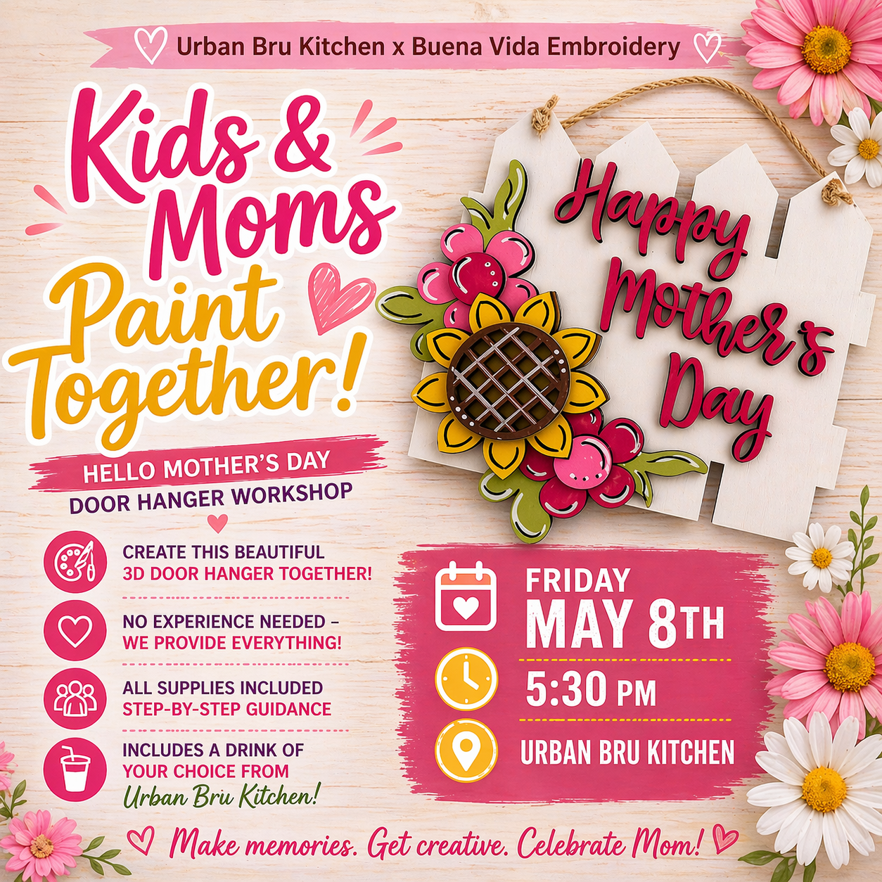 Mother's Day - Kids & Moms Paint Together