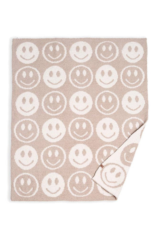 Children's Small Happy Face Throw Winter Blanket