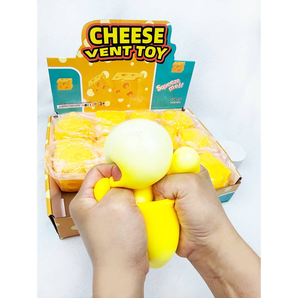 Viral Cheese Cube Squishy Toy