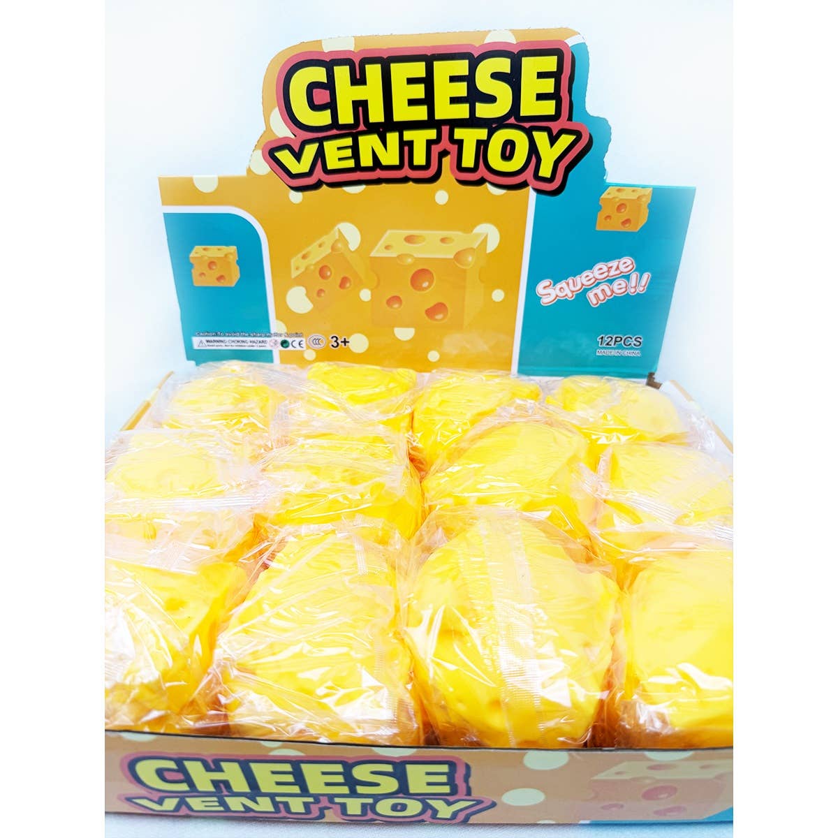 Viral Cheese Cube Squishy Toy
