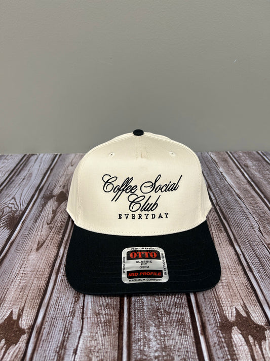 “Coffee Social Club Everyday” Embroidered Hat