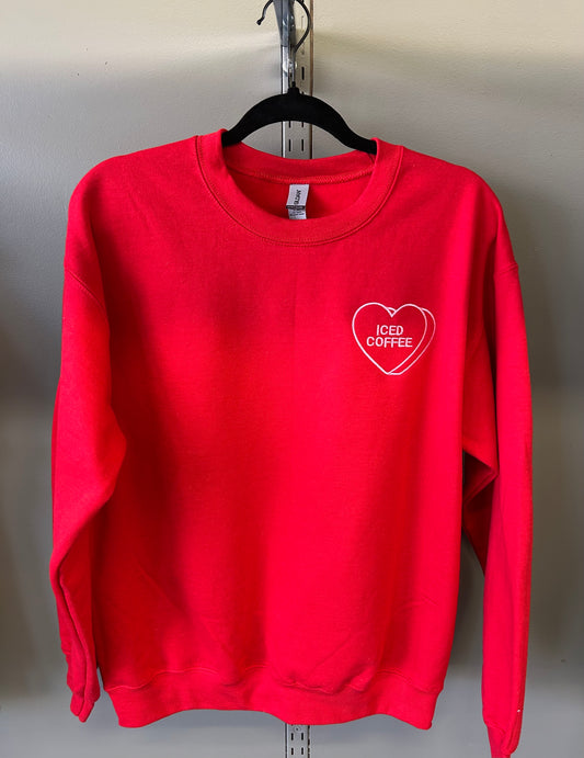 Iced Coffee Inside Heart-Long Sleeve Sweater