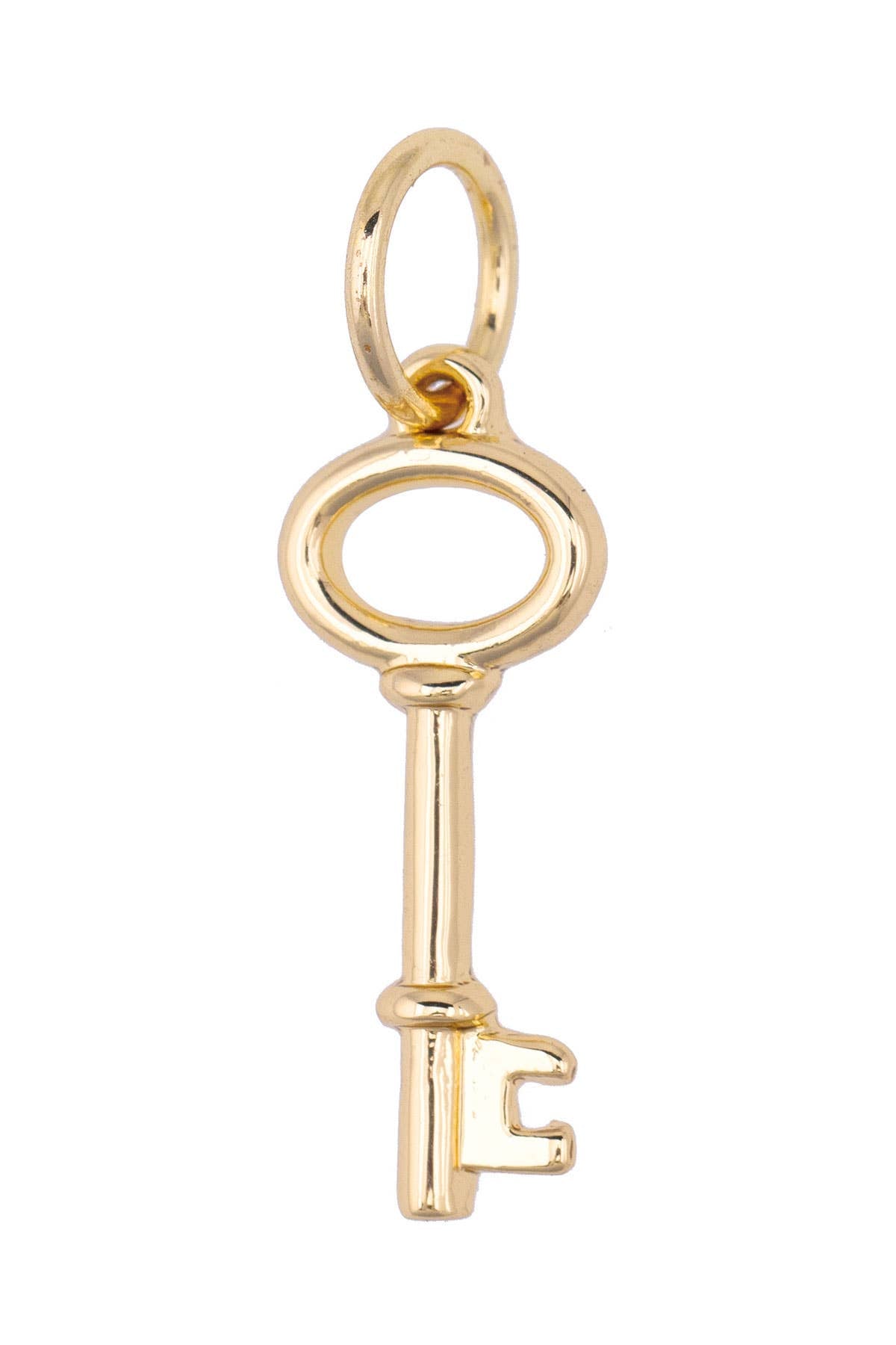 Vintage Key Charm in Shiny Gold