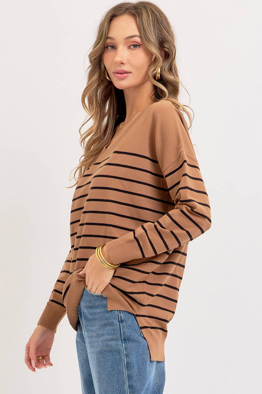 COZY OVERSIZED STRIPED SWEATER
