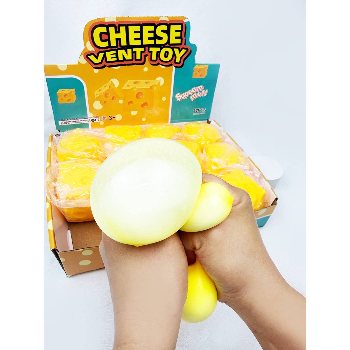 Viral Cheese Cube Squishy Toy
