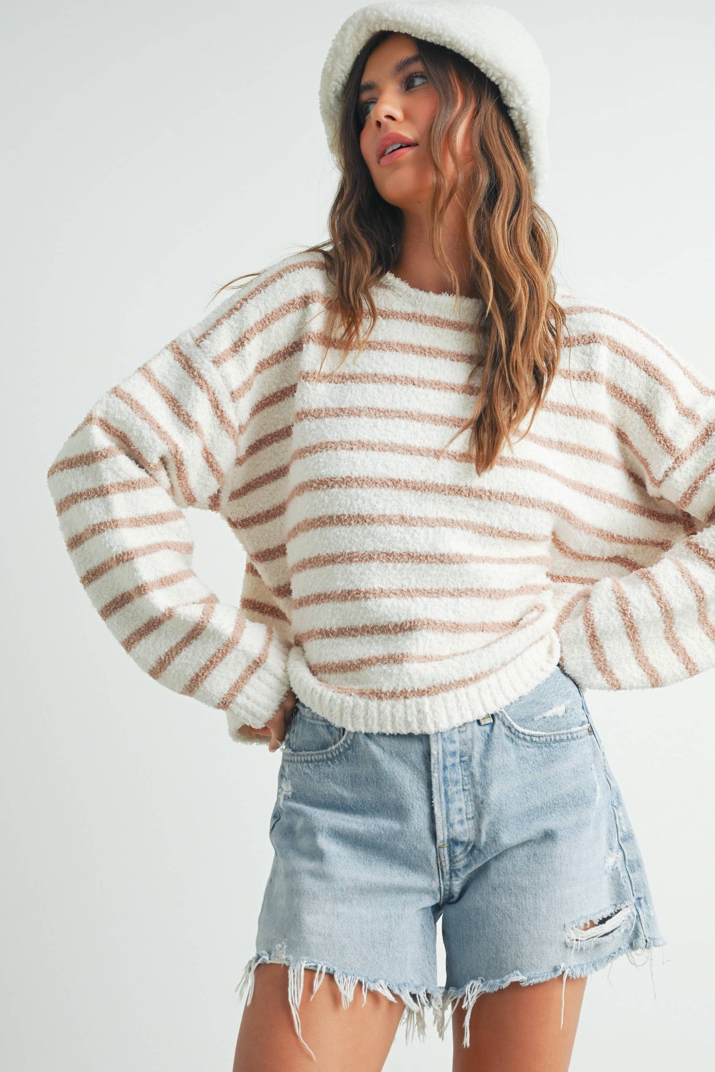 STRIPED KNIT SWEATER