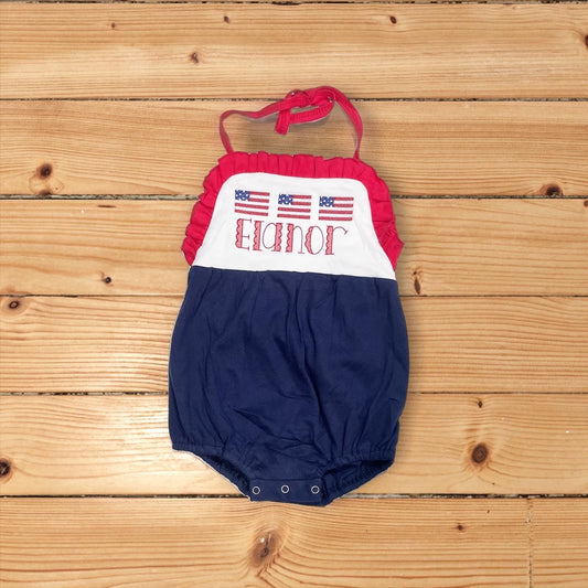 Embroidered 4th of July Sunsuit